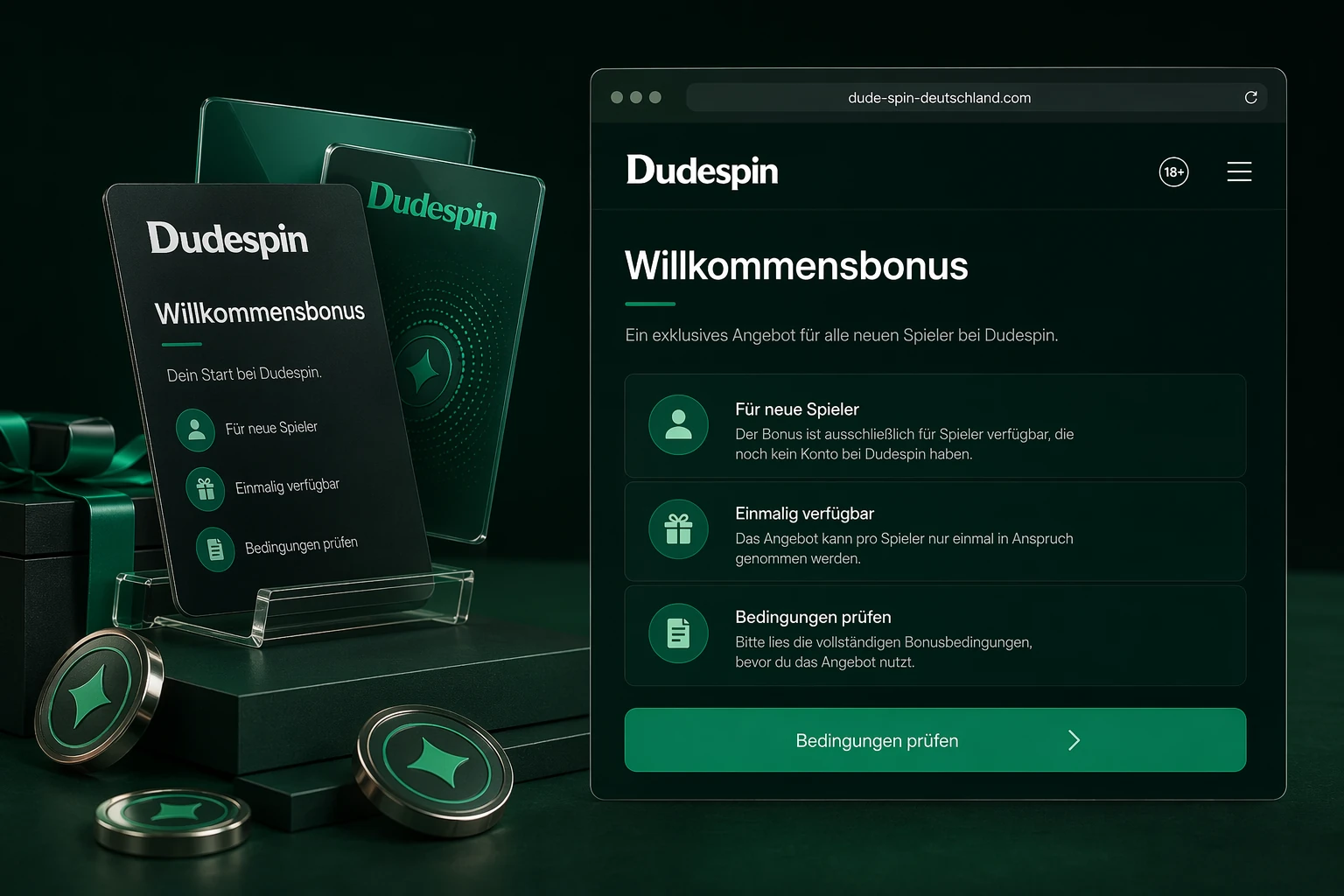 Der Dudespin Bonus für Neukunden im Überblick
