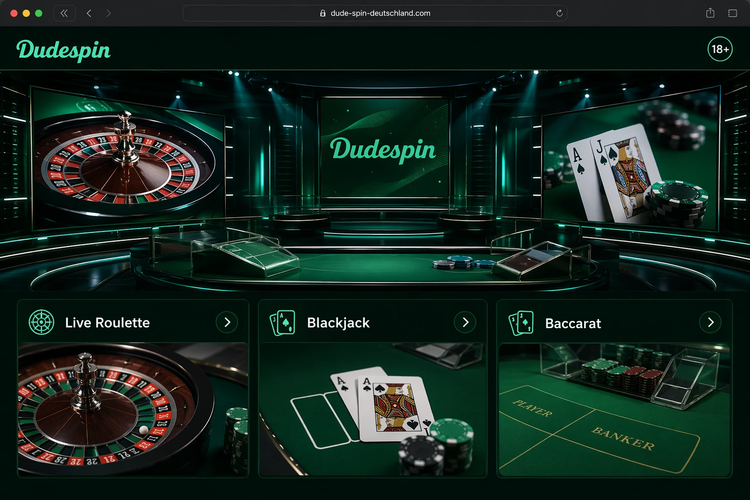 Die Vielfalt der Dudespin Live Dealer Games